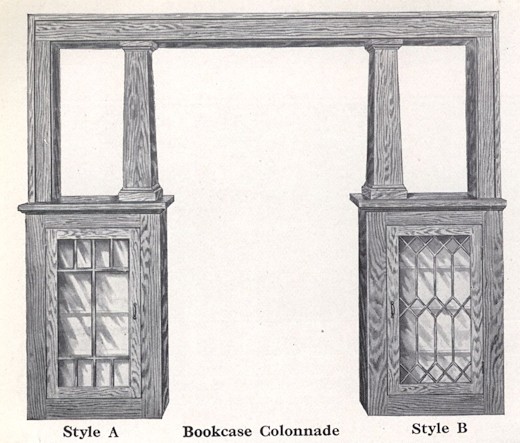 Bennett Catalog Woodwork - Book Case Colonnade