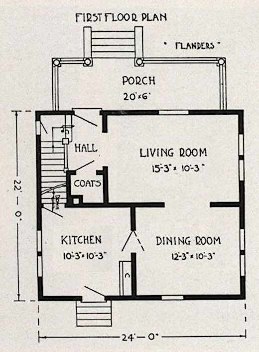 Bennett Kit Home Flanders - First Floor Plan