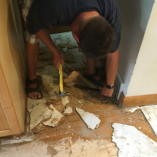 Floor Redo Day One - Hallway