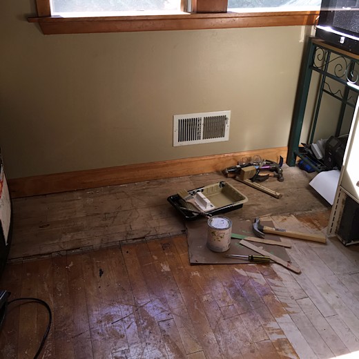 Floor Redo - Day Six & Seven - Kitchen Wall