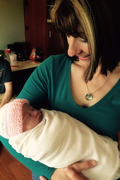 Meet Punkin - Me Holding Newborn Punkin