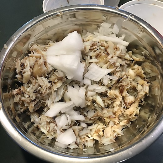 Mrs. Duvall's Crab Cake Recipe - Add Onion