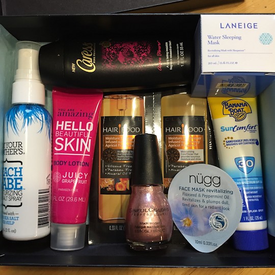 Target Beauty Box March 2016 - Samples