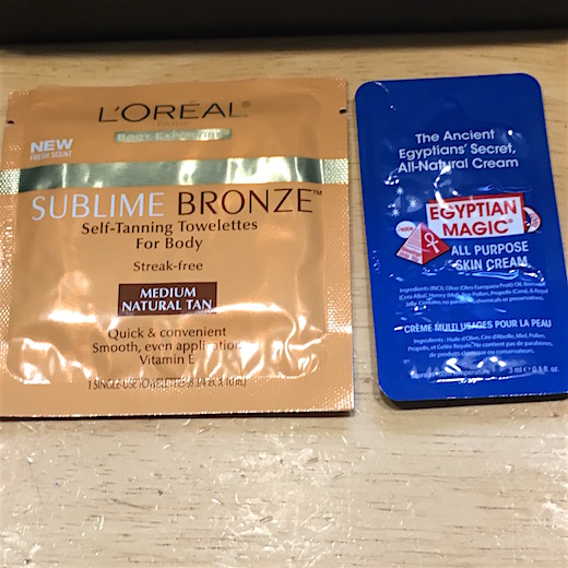 Target Beauty Box May 2016 - Tanning Wipes & Skin Cream