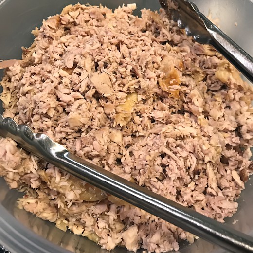 Homemade Cat Food - Shredded Chicken