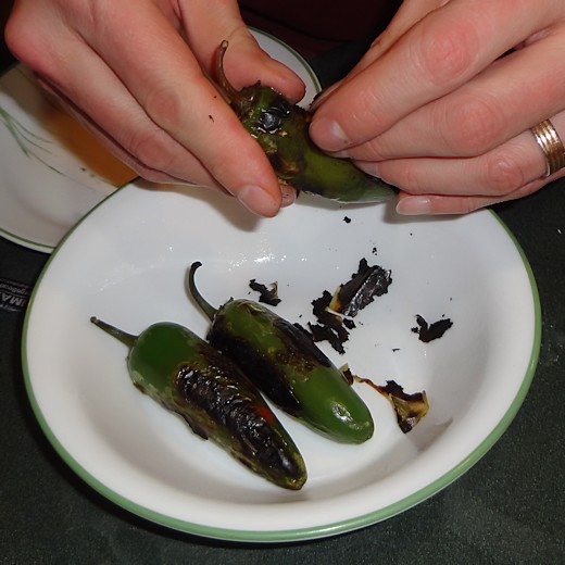 Jalepeno Popper Potato Skins - Removing Jalapeño Skins