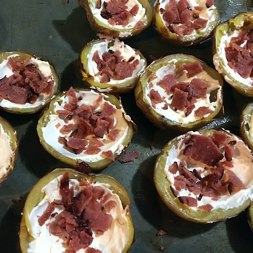 Jalepeno Popper Potato Skins - Add Bacon